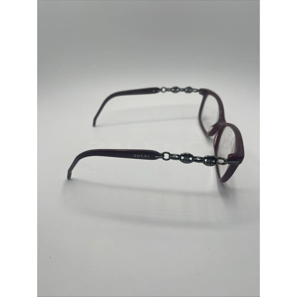 Gucci GG 3624 IDV Square Burgundy Chain Eyeglasses Frame 130mm #325